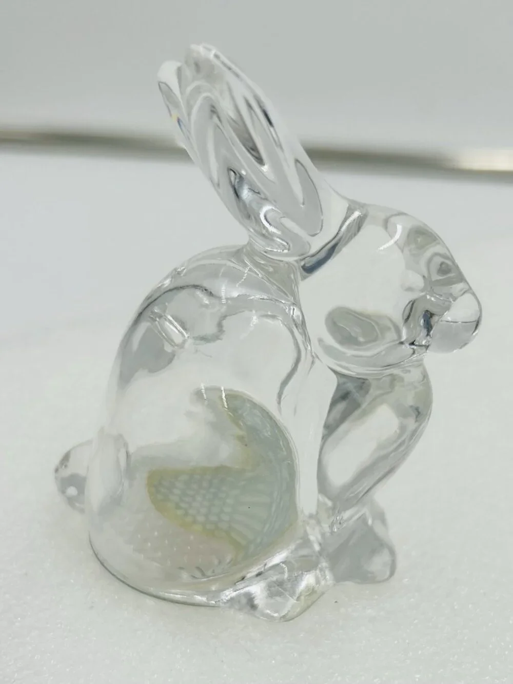 Gorham Fine Crystal Glass Bunny Rabbit Salt & Pepper Shakers Czech Republic NEW